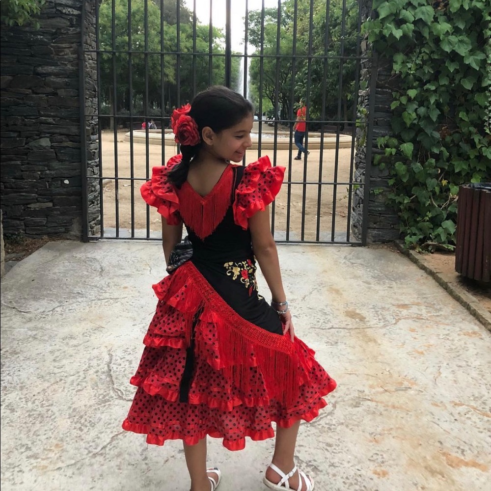 Flamenco dress with the hair clip